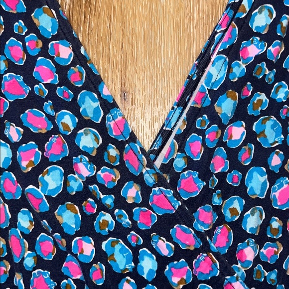 EUC Lilly Pulitzer Parigi Knit Skort Romper Seabreeze Blue Low Tide Navy Spotted - Picture 5 of 16